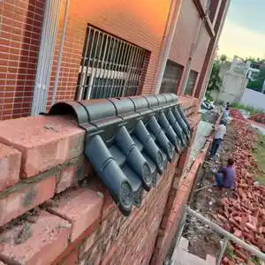 双面24墙用一体围墙新中式院墙压顶装饰塑料琉璃瓦树脂墙头仿古瓦