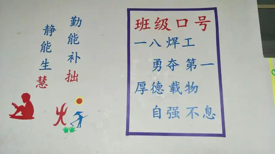 机电一体化的教室文化体现了班级的奋斗目标