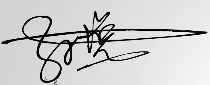 孙悦签名的书写过程