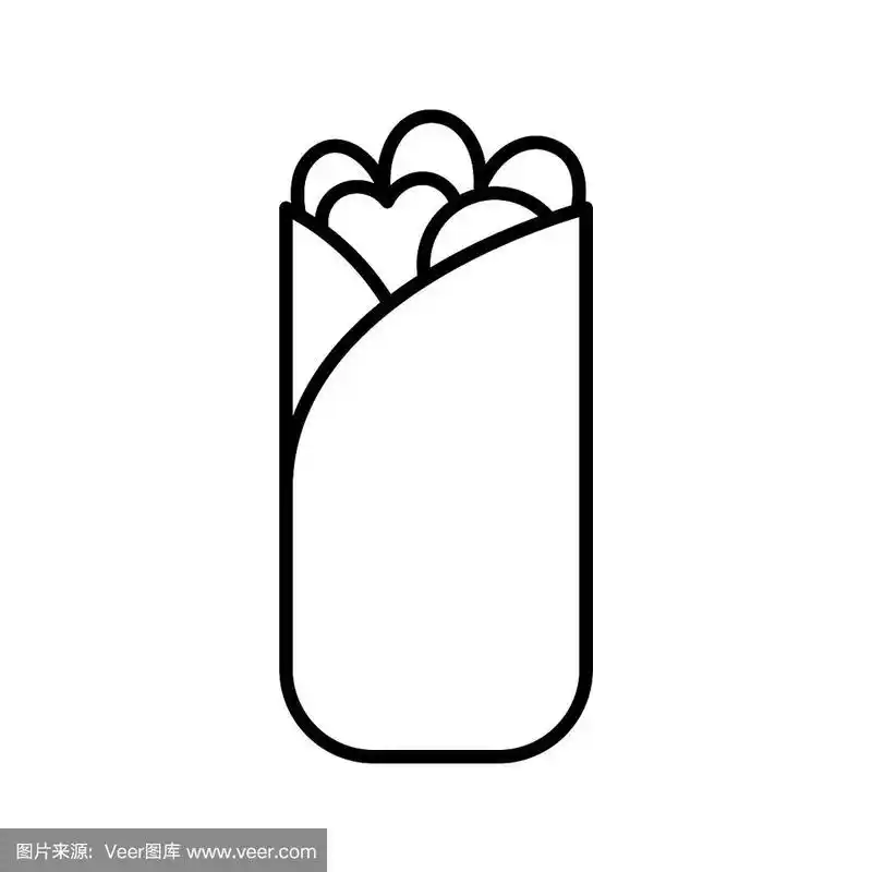 卡通玉米煎饼图标孤立的白色背景