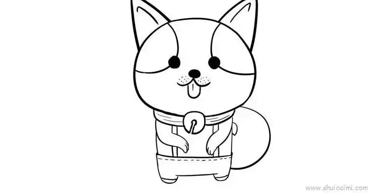 狗简笔画步骤画法可爱