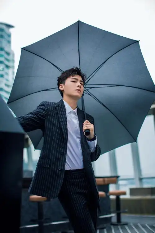 李易峰条纹西装帅气写真图片1113