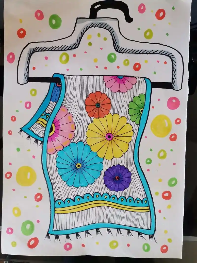 毛巾儿童画 毛巾步骤图 毛巾简笔画.#简笔画 #想画就画 # - 抖音