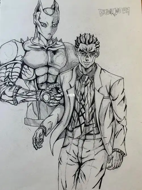 绘画临摹  #吉良吉影  #jojo