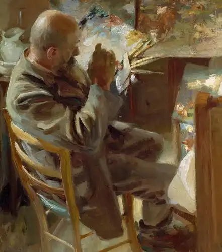 工作室里的艺术家anartistinhisstudio约翰辛格萨金特johnsinger