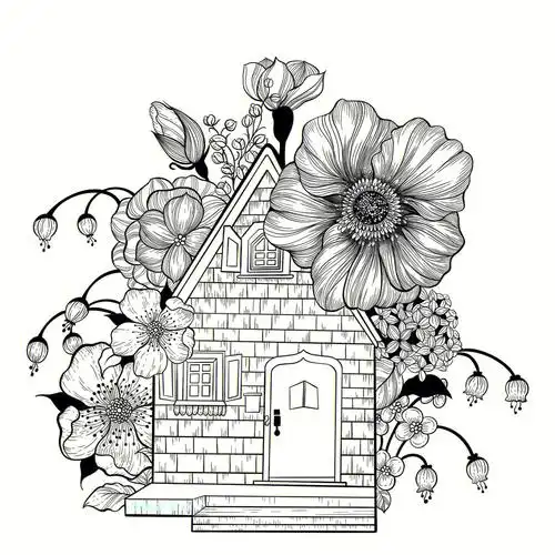 花61房黑白装饰画步骤图