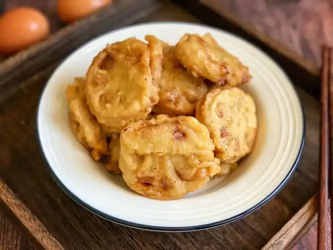 香炸藕盒,外酥里嫩不油腻,鲜香入味营养高,好吃停