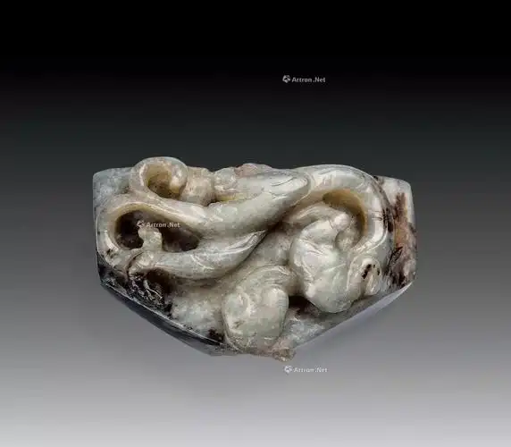 【预展中】lot0777 元 灰白玉浮雕 - 雅昌拍卖图录app