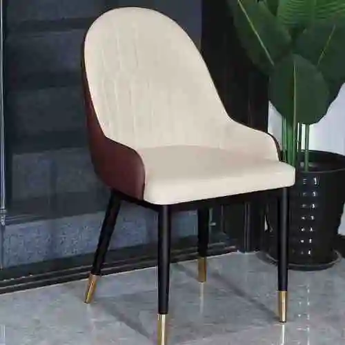 高档新品北欧风餐椅现代简约家用餐厅凳子皮革靠背椅轻奢酒店餐桌