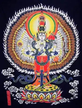 贵州蜡染壁挂画-千手观音