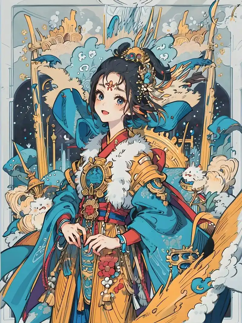 动漫素材 | 西域风动漫少女.#二次元 #古风 #国风插画 - 抖音