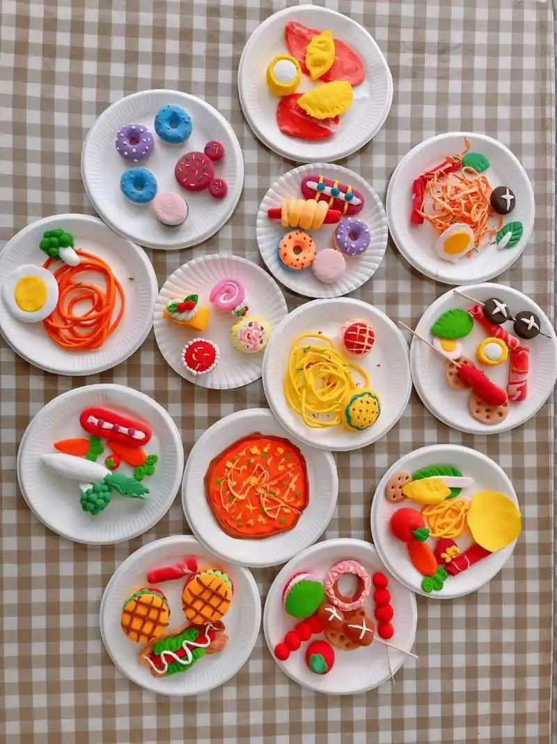 超轻黏土美食作品  ## 为班级美食区角准备的美食大餐!