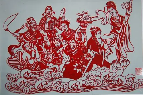 33《八仙传说》剪纸 拍摄者;梁守靓