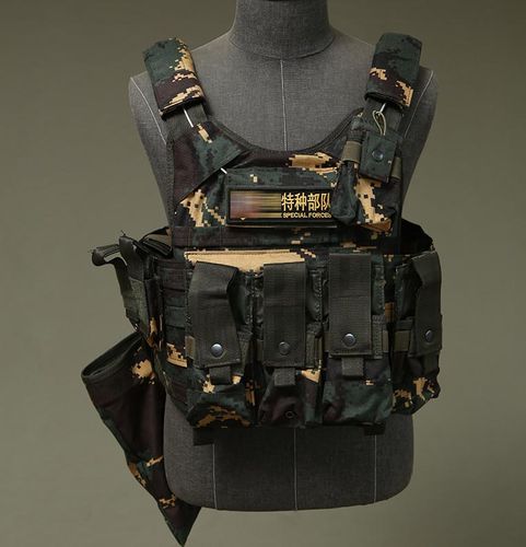特种兵猎人迷彩战术背心防d背衣款钢丝快拆轻量化防护马甲