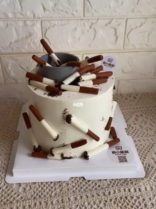 送给男朋友的香烟蛋糕烟灰缸蛋糕