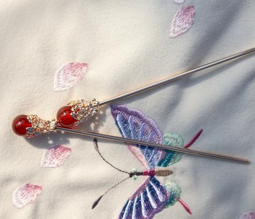 红楼梦镀金黛玉发簪特价百搭古风汉服配饰原云知花信蝉鸣知夏