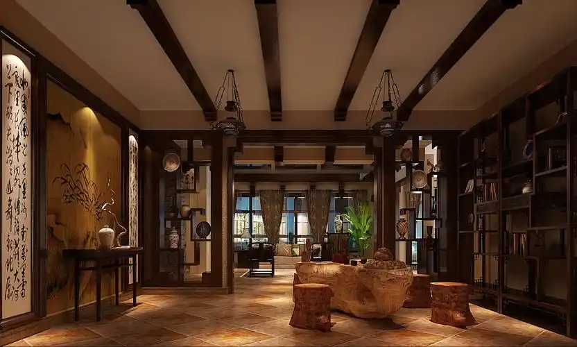 茶室-新浪装修抢工长效果图