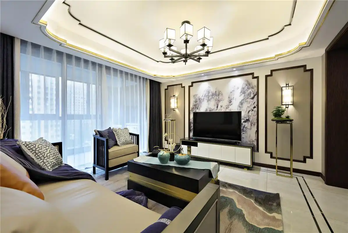 新中式风格全屋装修设计效果图 家装案例