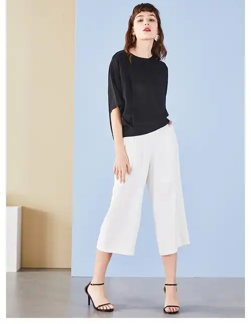 【买一送一】艾莱依夏装2018新款女潮镂空上衣宽松半袖t恤女