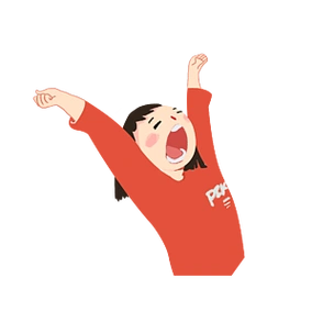 可爱伸懒腰的女孩人物设计可商用元素