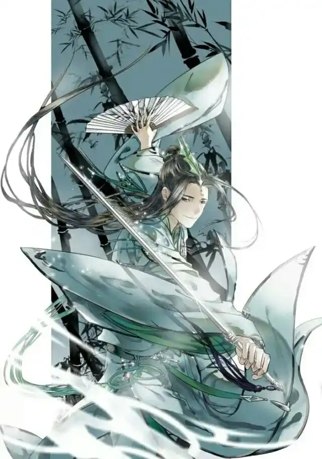 一组帅气小哥哥古风图片手持折扇男生古风图