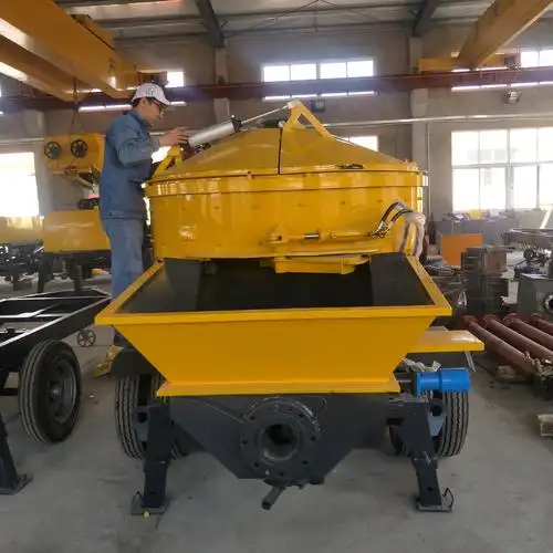 自上料平口搅拌机 铲车上料 直接搅拌 带泵的混凝土搅拌机