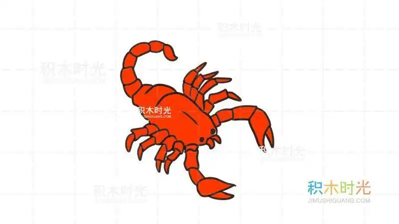 动物简笔画大全画蝎子简笔画积木时光简笔画大全