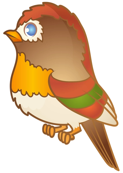 brown cartoon bird png transparent image