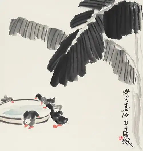 娄师白笔下的小鸭子太可爱了