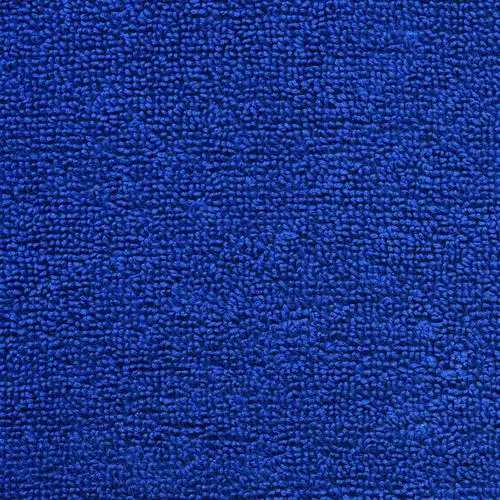 棉花织物纹理,高分辨率关闭的蓝色毛巾布