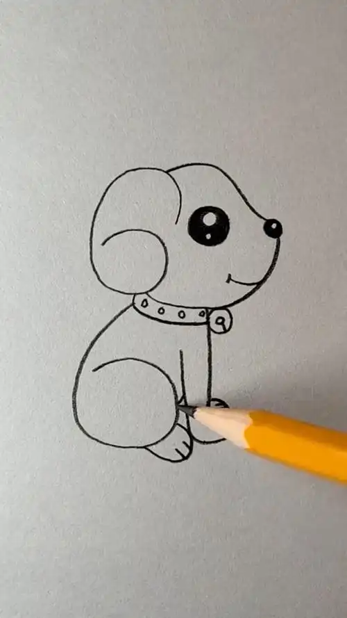 用667画可爱的小狗怎么画?