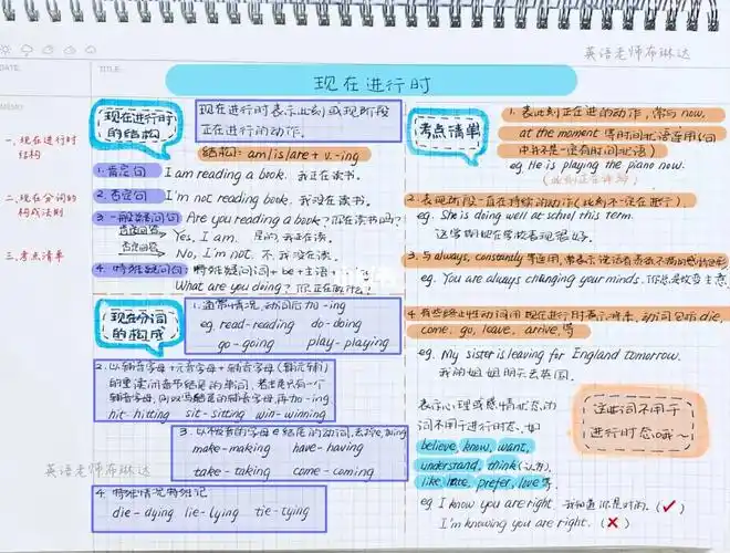 语法笔记现在进行时