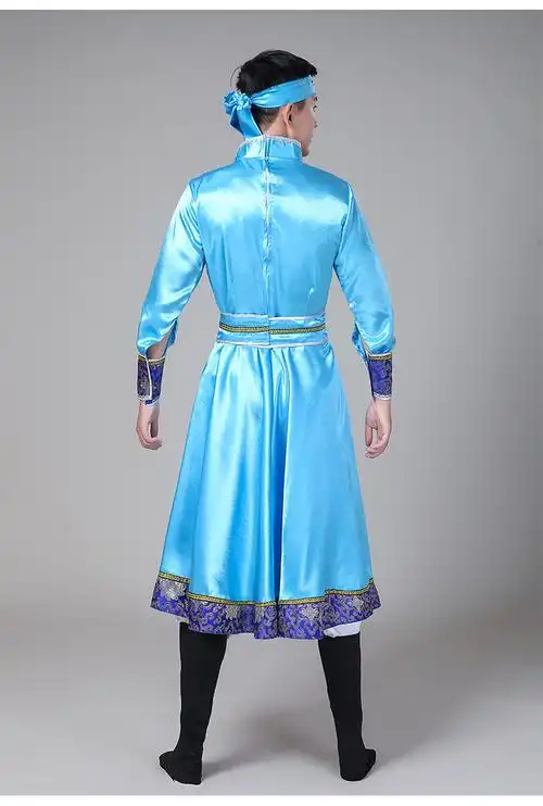 蒙古服装蒙古舞蹈演出服少数民族摔跤舞蒙古袍蒙族民族长袍大草原传统