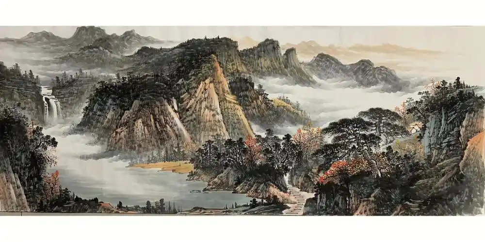 国画山水画小八尺山水