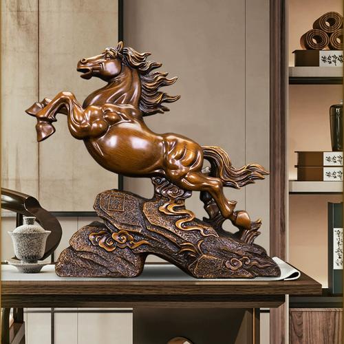 客厅摆设办公室装饰品公司乔迁新店开业礼品招财马摆件工艺品中式