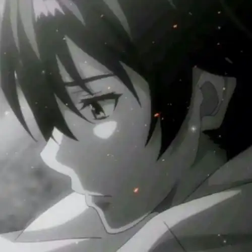 伤感黑白侧脸男生动漫头像图片