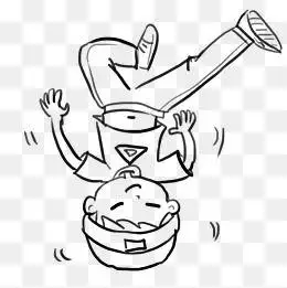 街舞嘻哈少年热血活力手绘简笔画漫画