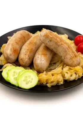 健士牌德国风味图林根香肠德式香肠烤肠2斤纯德式肉肠北京直发