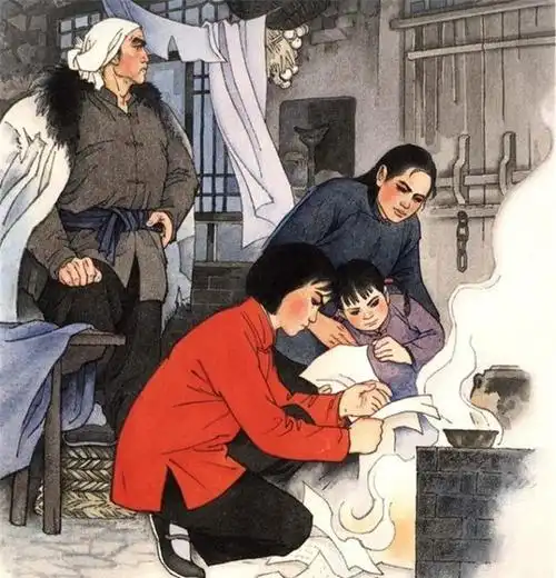 全彩本连环画刘胡兰经典绘画作品