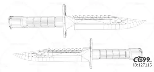 科幻匕首 军工专用武器 冷兵器 中国武器