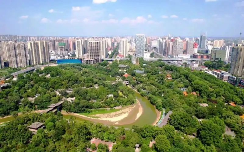 洛阳市王城公园美景全貌,城市中的绿洲