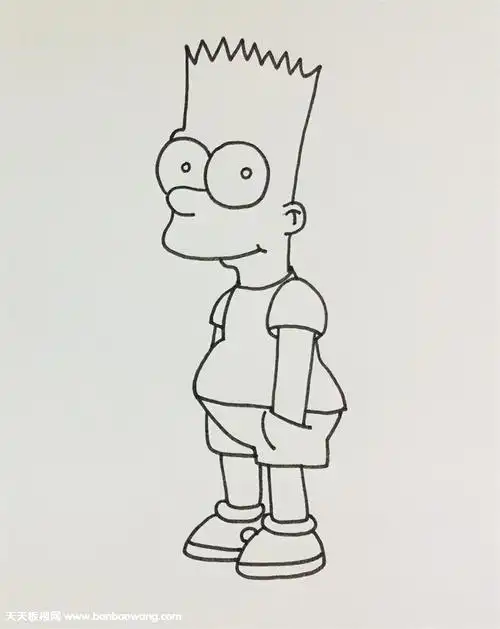 辛普森简笔画步骤