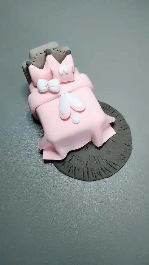 超轻粘土手工,公主床教程