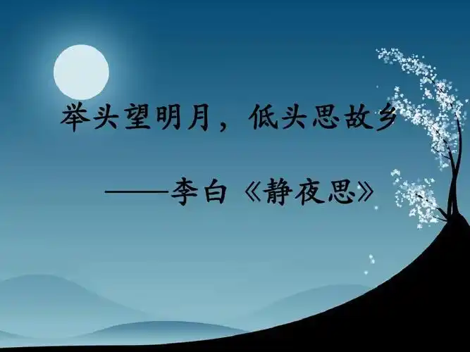 市区公开课一等奖课件 举头望明月,低头思故乡 ——李白《静夜思》