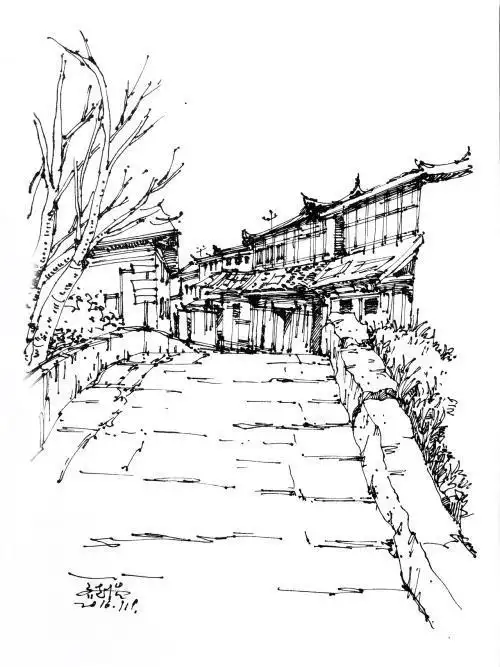 古驿道怎么画简笔画