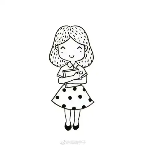 【打印素材】手残党的心头好,可爱小人简笔画素材