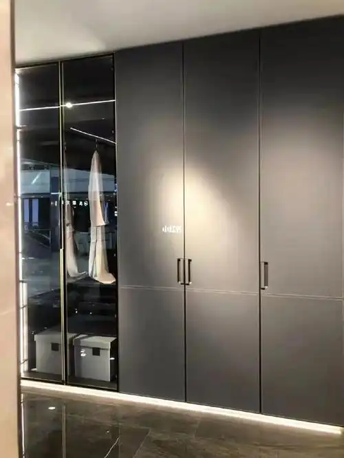 皮革门衣柜#皮革衣柜门板  #全屋定制橱柜衣柜  #一门到顶衣柜