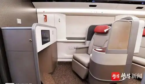 在车厢内记者看到,与其他车型不同,新型复兴号在二等座座椅背后设置了