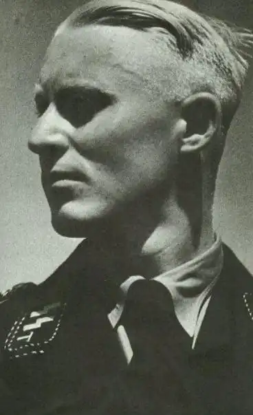 日耳曼军人的侧面,刀削一般的轮廓