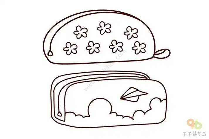 文具盒简笔画画法笔盒简笔画怎么画笔盒铅笔盒简笔画铅笔盒简笔画图片